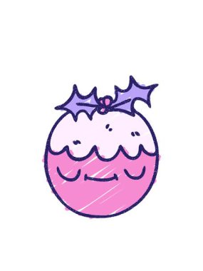 Yanıp sönen radyal çizgiler Noel Pudinginin animasyonu