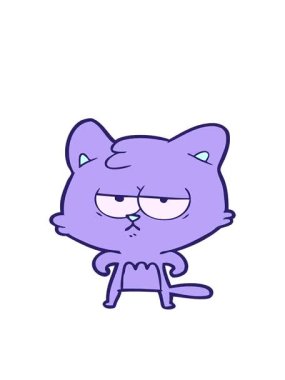 Sıkılmış kedinin hareketli animasyonu