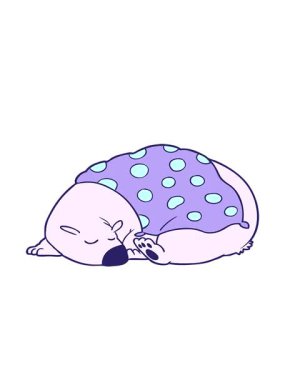 Karikatür kutup ayısının uyuyan hareketli animasyonu