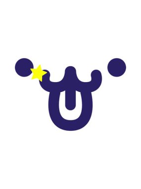 Parıldayan yıldızlar basit mutlu hayvan yüzü simgesinin animasyonunu etkiler.