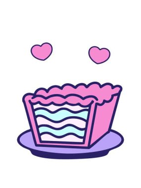 Geleneksel Brezilya empadao karikatürünün dönen kalp animasyonu