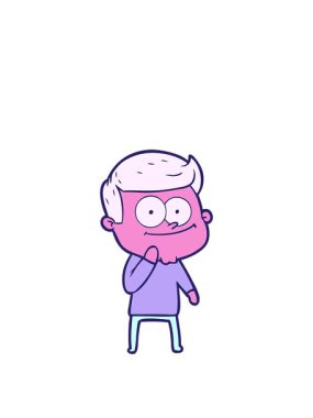 Çizgi film mutlu adamın animasyonunu genişletiyor.