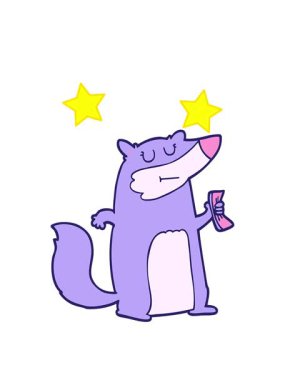 Parası olan çizgi film porsuğunun dönen yıldızları.