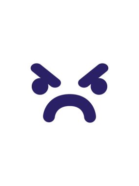 Basit rahatsız yüz simgesinin satış flaş animasyonu