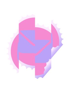 Kağıt zarfın karikatürünün bölünen hareketi