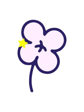 Parıldayan yıldızlar çiçek çiziminin animasyonunu etkiler