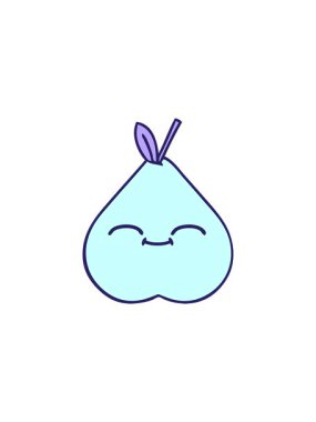 Bir armut çizgi filminin yıldız patlaması etkisi animasyonu