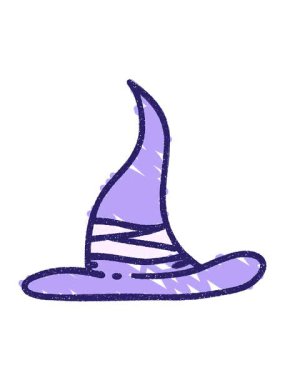 Cadı Şapkası Tebeşir Çiziminin pixelize etkisi