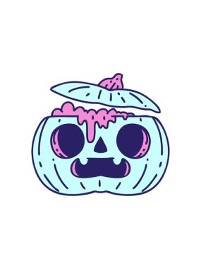 Dikkat çekici bir animasyon. Cadılar Bayramı balkabağı.