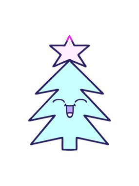 Noel ağacı çizgi filminin animasyonunu canlandır.