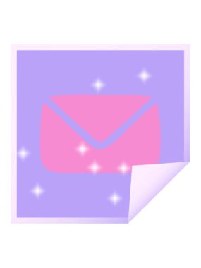 Kağıt zarfın çıkartma karikatürünün parlatıcı etkisi