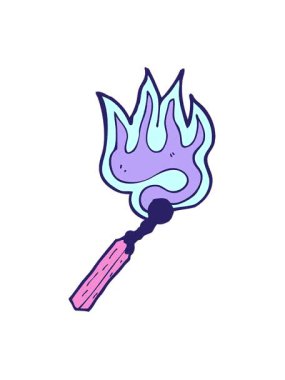 Karikatür yakma kibritinin titreşimli hareketi