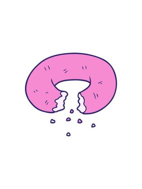 Çizgi film çörek çiziminin yıldız patlaması etkisi animasyonu