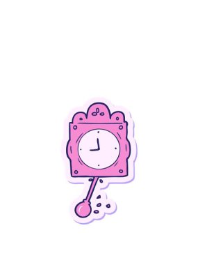 Çizgi filmin tik tak yapan saatinin çıkartmasını büyütüyorum.