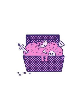 El yapımı hazine sandığının gösterişli satış animasyonu.