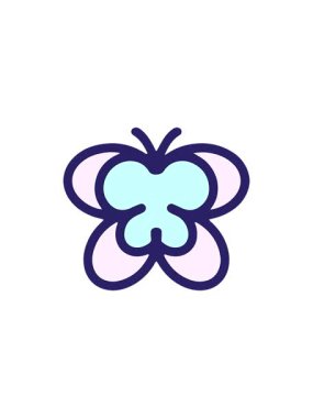 Kelebeğin basit cesur çiziminin yıldız patlaması etkisi animasyonu