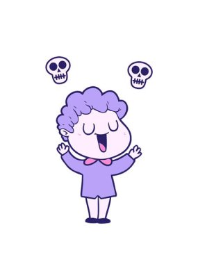 Gülen adamın kafatası animasyonu