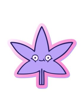 Marihuana yaprağının çıkartmasını salla ve durdur