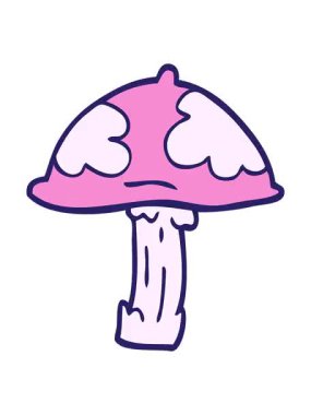 Karikatür karalamalarının titreyen hareketi zehirli mantar dışkısı