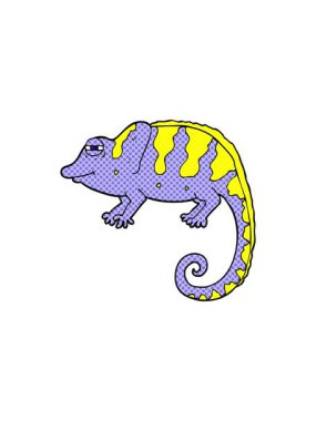 El yazması karikatür bukalemununun yıldız patlaması etkisi animasyonu