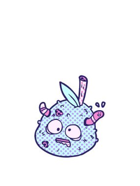 Karikatür animasyonunu genişletiyorum. Kurtlarla çürüyen armut.