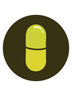 Bir hapın görüntüsünün renk animasyonu değişiyor