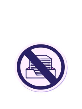 Sevimli bir çizgi film yasağı tabelasının çıkartmasını uzatıyorum.