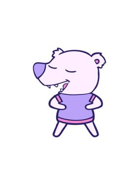 Kutup ayısı çizgi filminin hareketli animasyonu