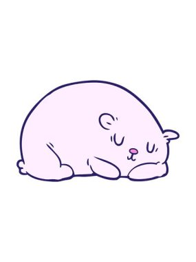 Uyuyan kutup ayısının hareketli çizgi filmi.