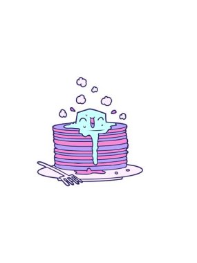 Lezzetli krep yığınının yatay titreşimli animasyonu