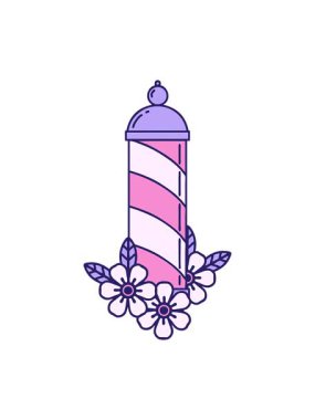 Berber direği tasarımının animasyonunu salla ve durdur