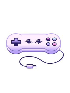 bir oyun denetleyicisinin gradyan gölgelendirilmiş çiziminin hareket animasyonu