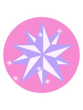 Parıltı etkisi, neon renkli bir yıldızın ikonik dövme tarzı görüntüsü.