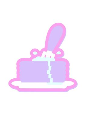 neon ışık efektleri çizgi film yığınının tereyağı yapıştırmalı kreplerinin animasyonu