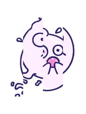 Tatlı Hayalet Kalıplı Çizim 'in bölünmüş hareket animasyonu