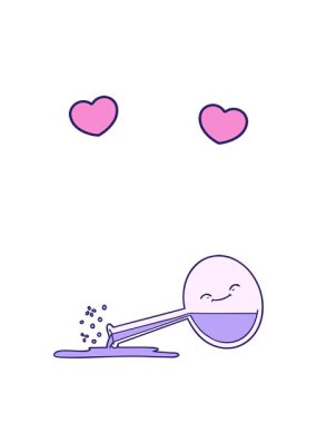 Karikatürlerin dönen kalpleri dökülen kimyasallar.