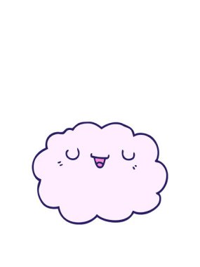 Çizgi film bulutunun zıplama hareketi