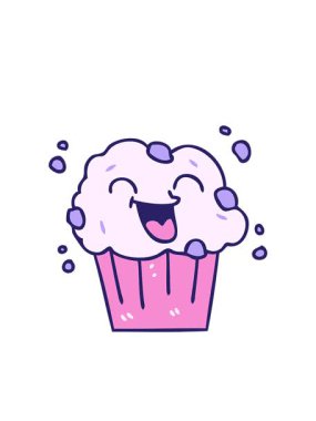 Yanıp sönen radyal çizgiler. El animasyonu. Tuhaf çizgi film mutlu kek.