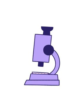 Bir bilim mikroskobu çizgi filminin çizgi filminin hareketli animasyonu