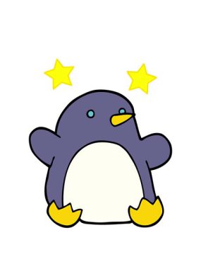 dönen yıldızlar çizgi film animasyonları karalama Noel penguenleri