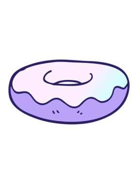 Karikatür karikatürlü buzlu çöreğin basınçlı animasyonu