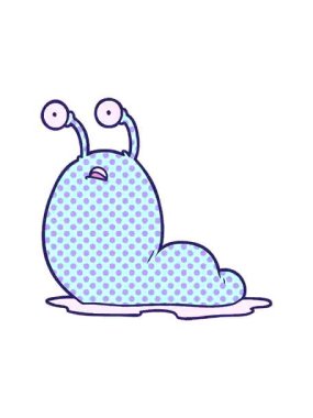 Karikatür sümüklüböceğinin titreyen hareketi