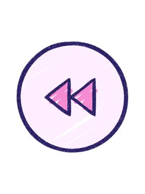 Geri Sarma Sembol Tebeşiri Çiziminin efekt canlandırması