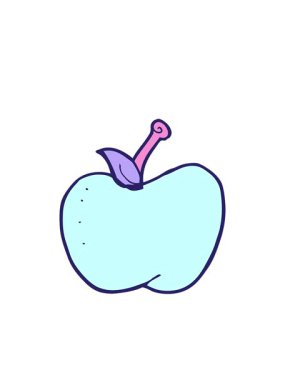 Yanıp sönen radyan çizgileri çizgi film elmasının animasyonu