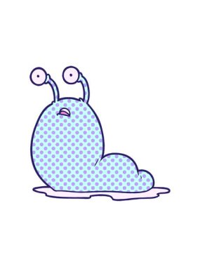 karikatür sümüklüböceğinin basınçlı animasyonu