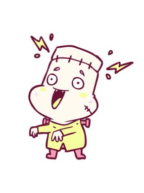 Çizgi filmdeki canlı, canlı, canlı, canlı yaratılmış yaratığın hareketli animasyonu.