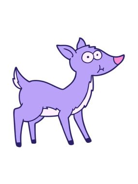 Geyik çizgi filminin hareketli animasyonu