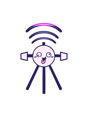 Uydu karikatürünün animasyonunu çalıştır.