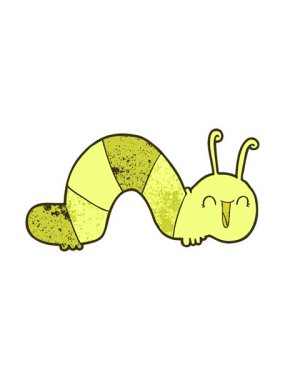 Mutlu tırtıl çizgi filminin renk değişimi