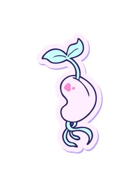 Bir çizgi filmin filizlenen tohumunun hareketli yapıştırmasını salla